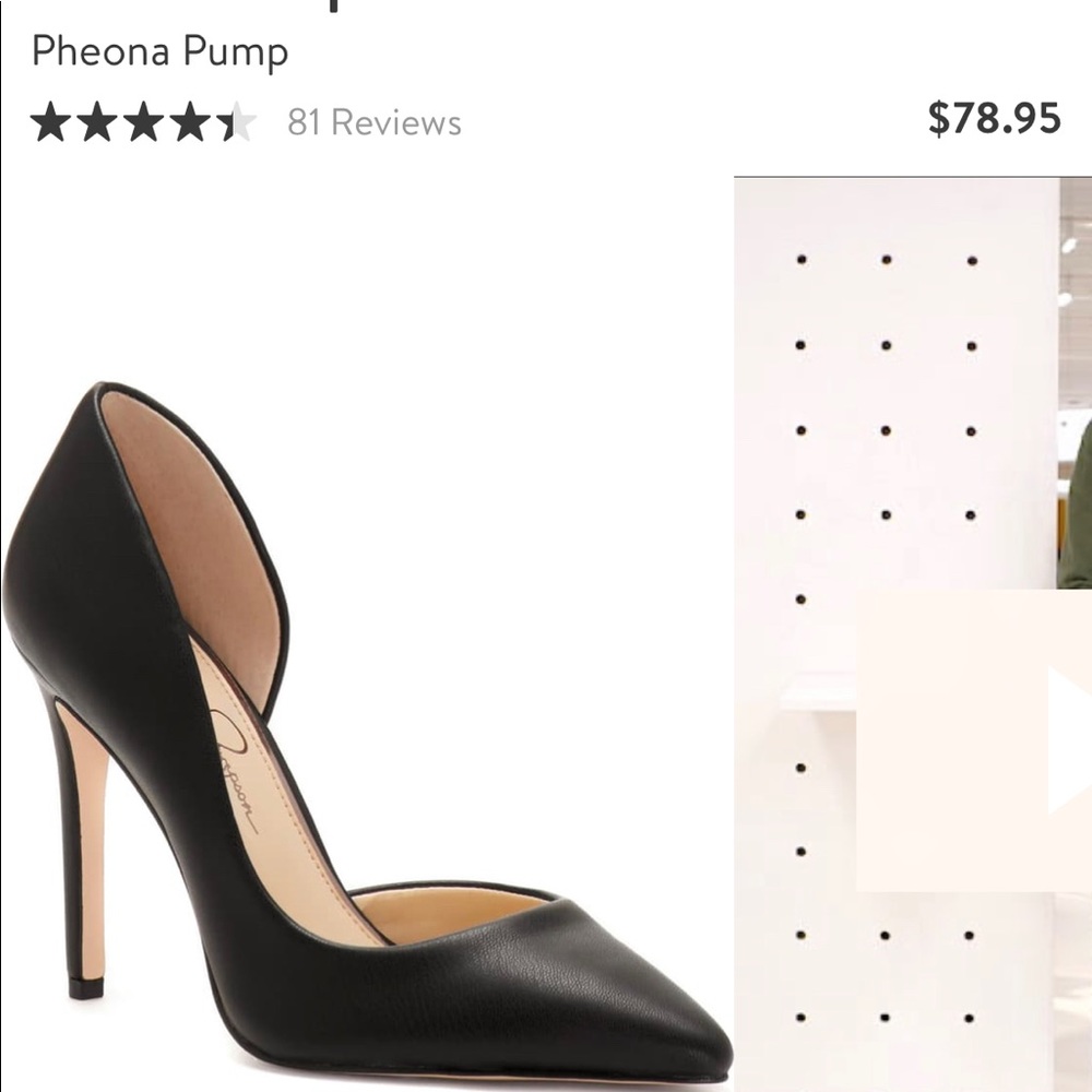 Black Leather Heels by Jessica Simpson